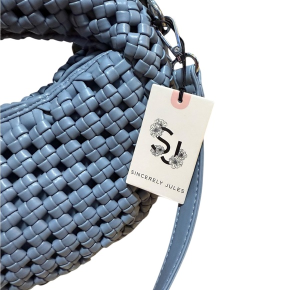 Sincerely Jules Blue Woven Shoulder Bag - Picture 2 of 16
